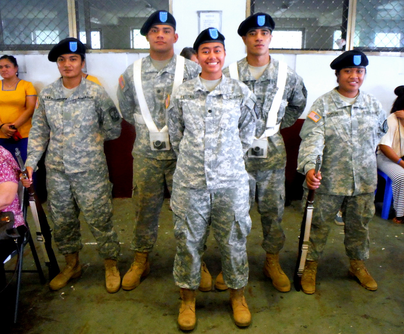 When not taking part in training activities, American Samoa Community College ROTC cadets play a ceremonial role in the College’s graduation ceremony.