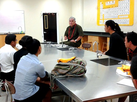 HOSA students with Director Utu Abe Malae